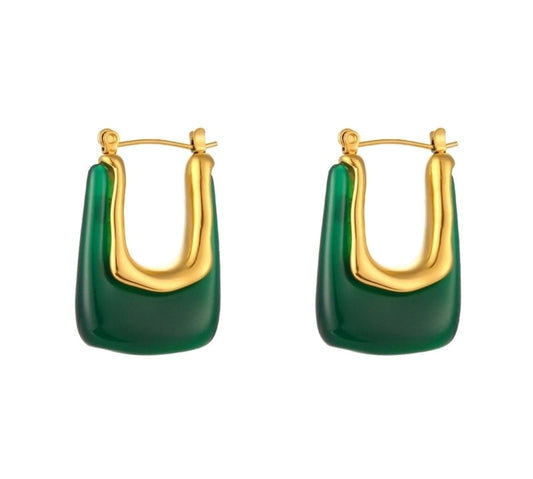 ACRYLIC U SHAPED EARRING